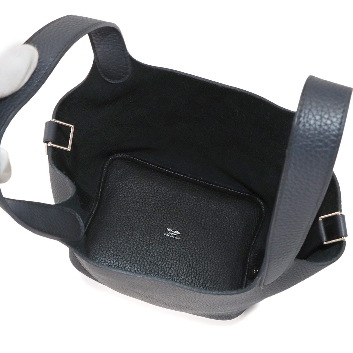 Picotin Lock PM Hand Bag Taurillon Clemence Black