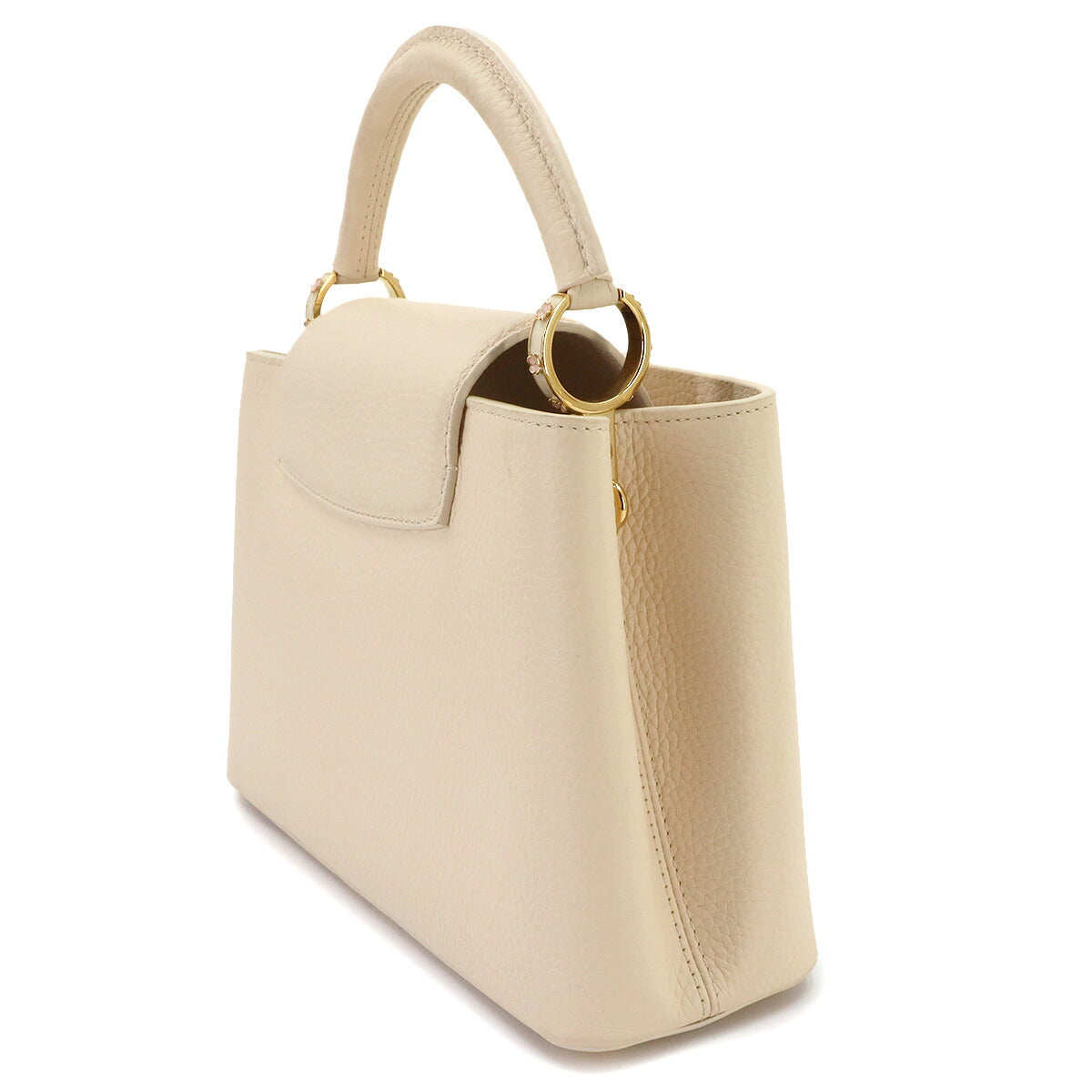 Capucines BB Hand Shoulder Bag Taurillon Leather Beige