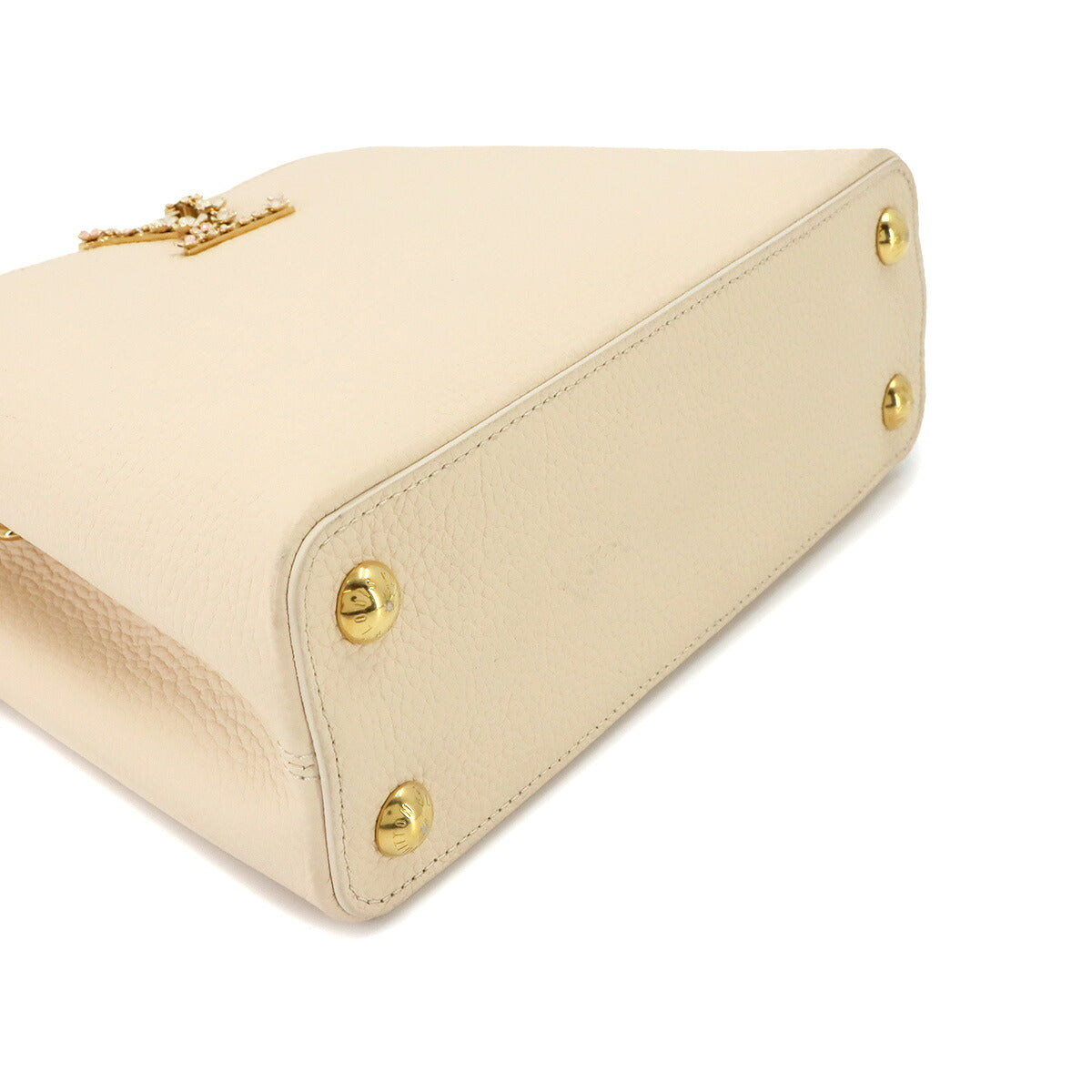Capucines BB Hand Shoulder Bag Taurillon Leather Beige