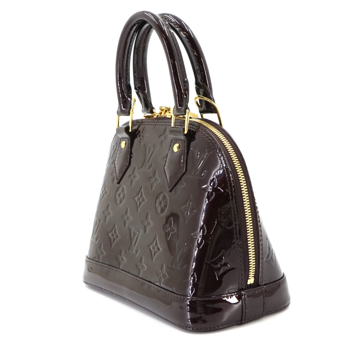 Vernis Alma BB Hand Shoulder Bag Enamel Amarante M91678