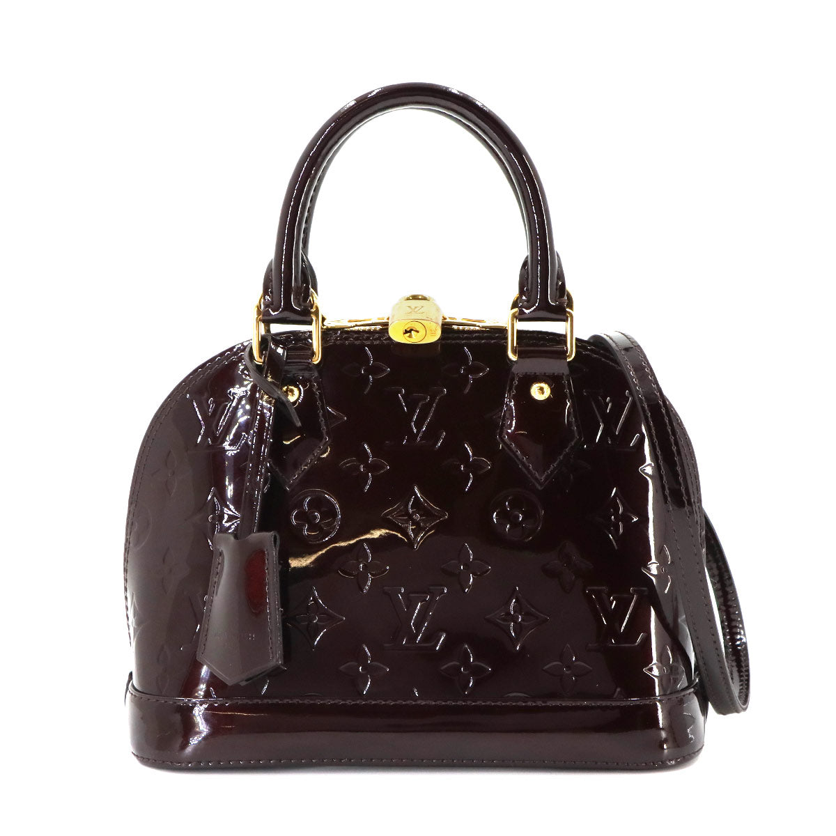 Vernis Alma BB Hand Shoulder Bag Enamel Amarante M91678