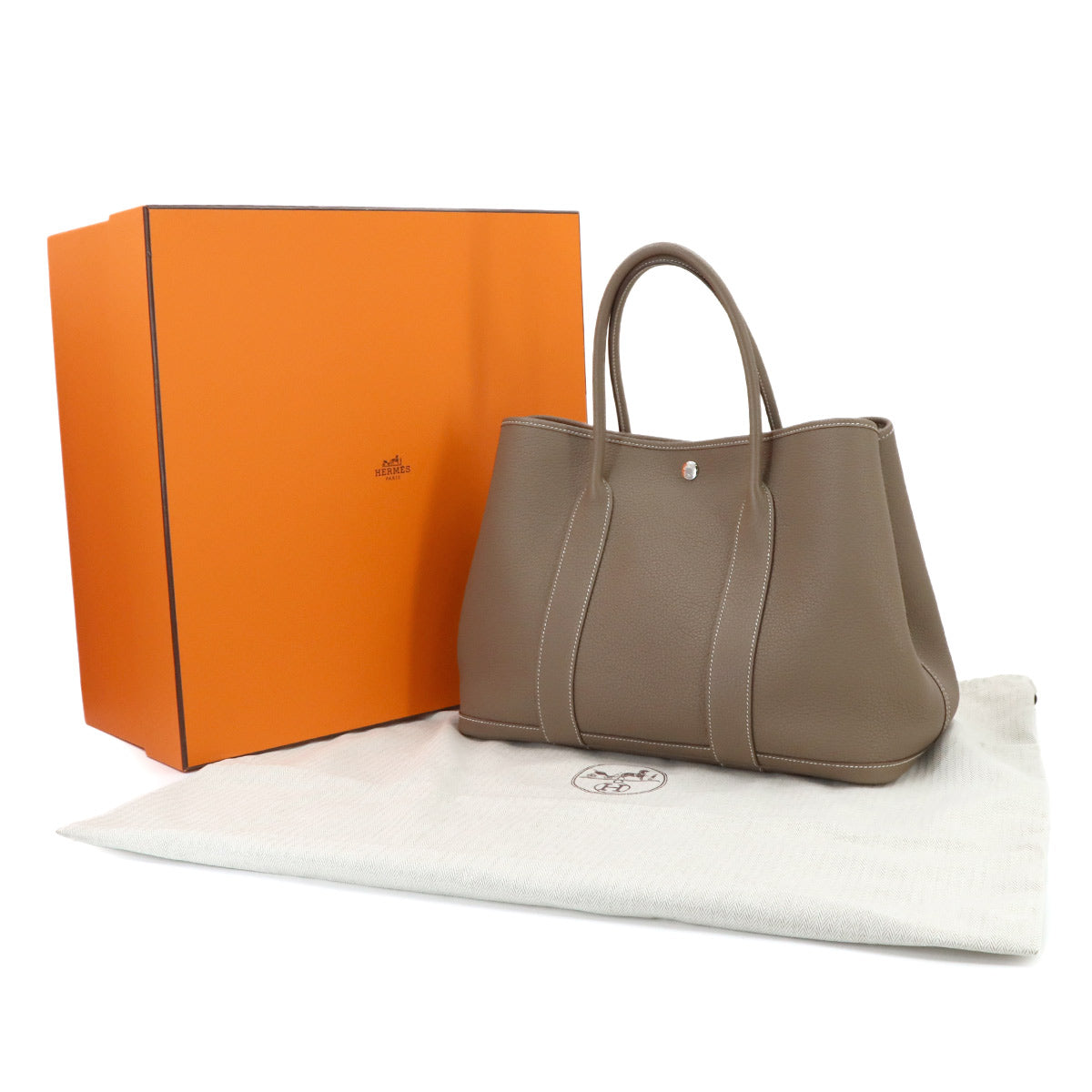 Garden Party PM Tote Bag Negonda Leather Etoupe Purse