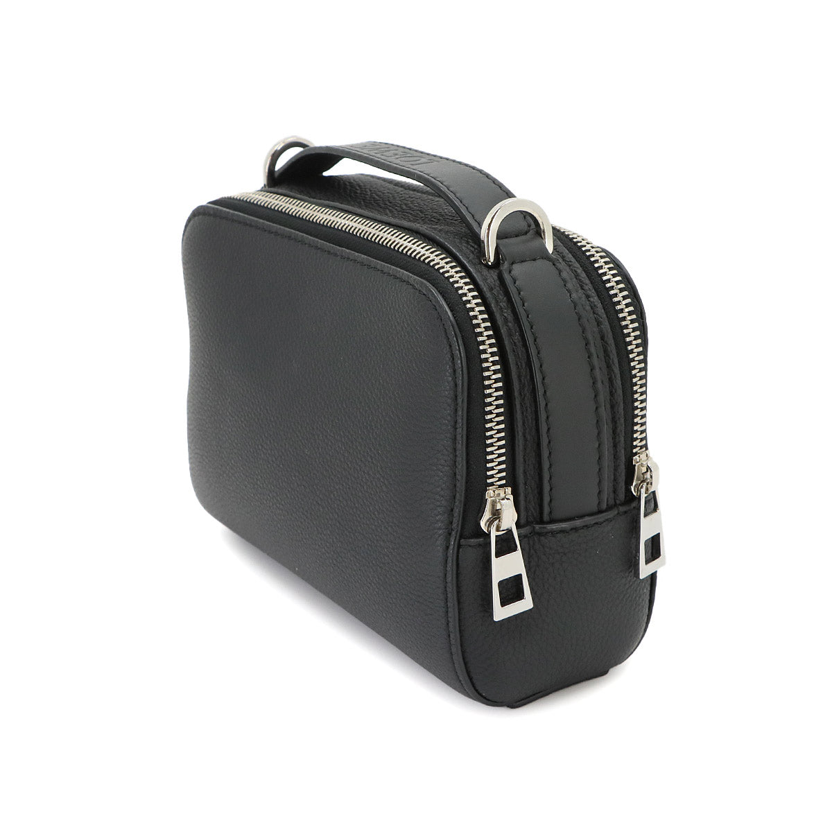 Mini crossbody camera Bag Hand Shoulder Bag Leather Black Anagram