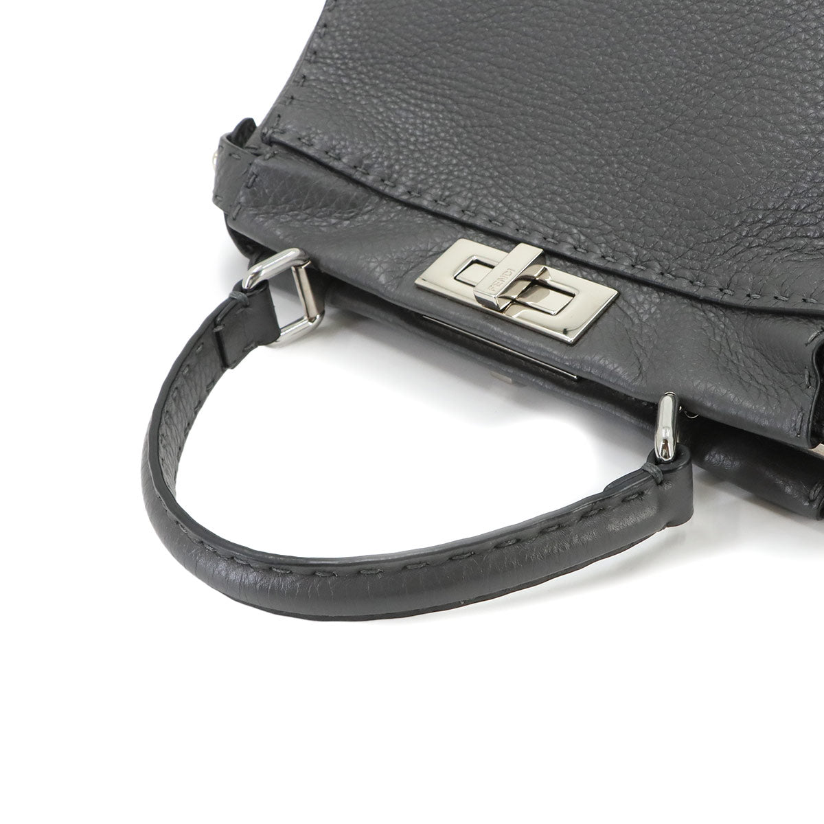 Seleria Peekaboo Regular 2way Hand Bag Leather Gray 8BN290