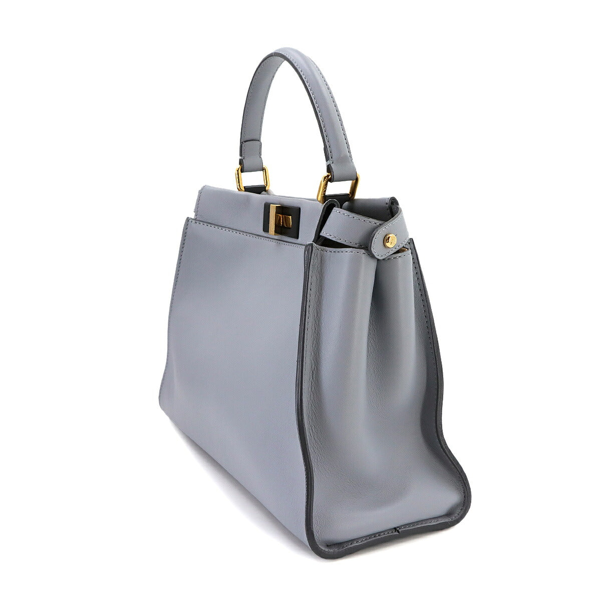 Peekaboo Regular Hand Shoulder Bag Leather Blue Gray 8BN290