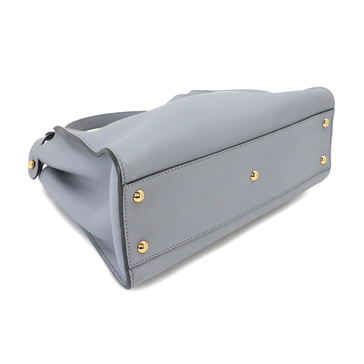 Peekaboo Regular Hand Shoulder Bag Leather Blue Gray 8BN290