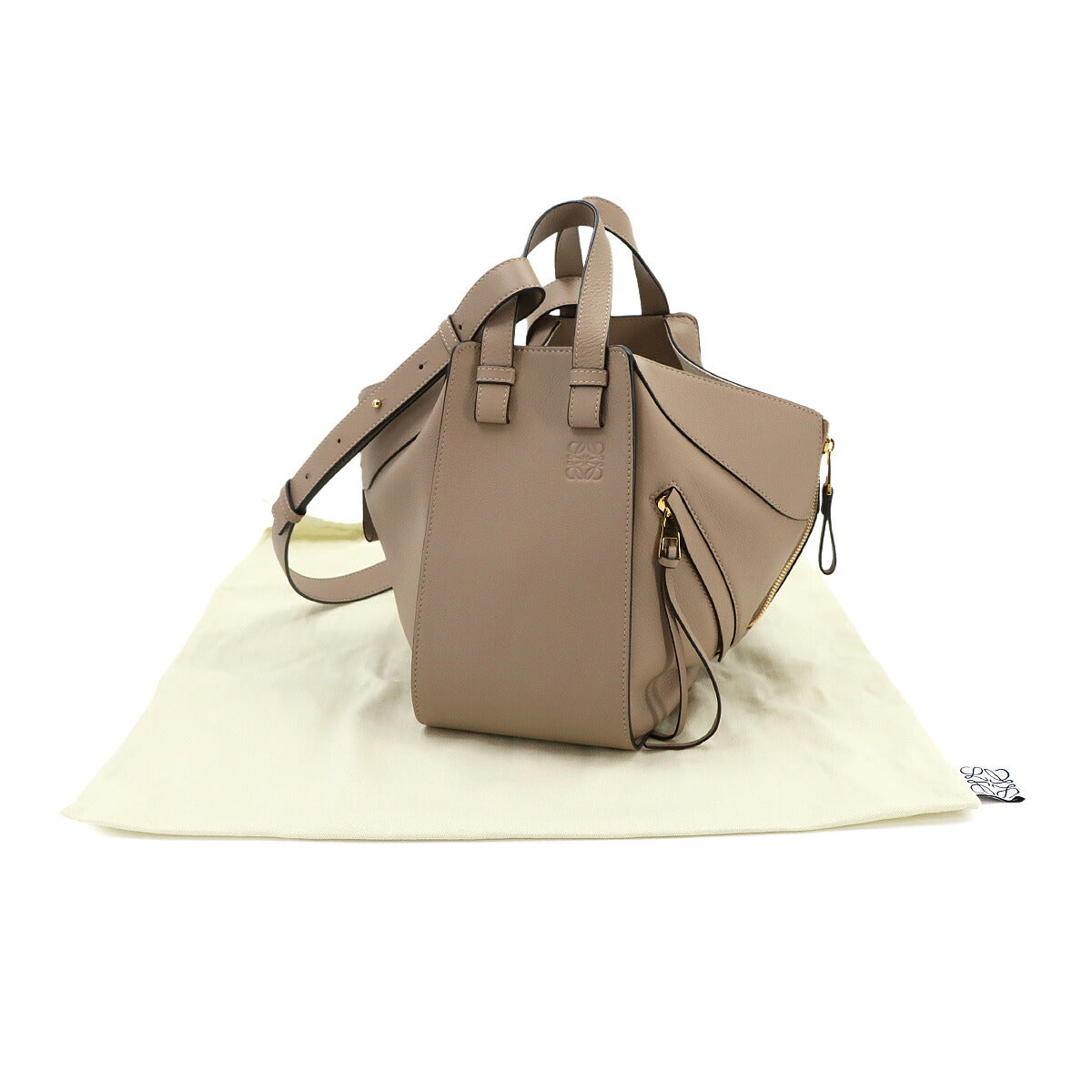 Hammock Small Hand Shoulder Bag Leather Sand Beige Purse