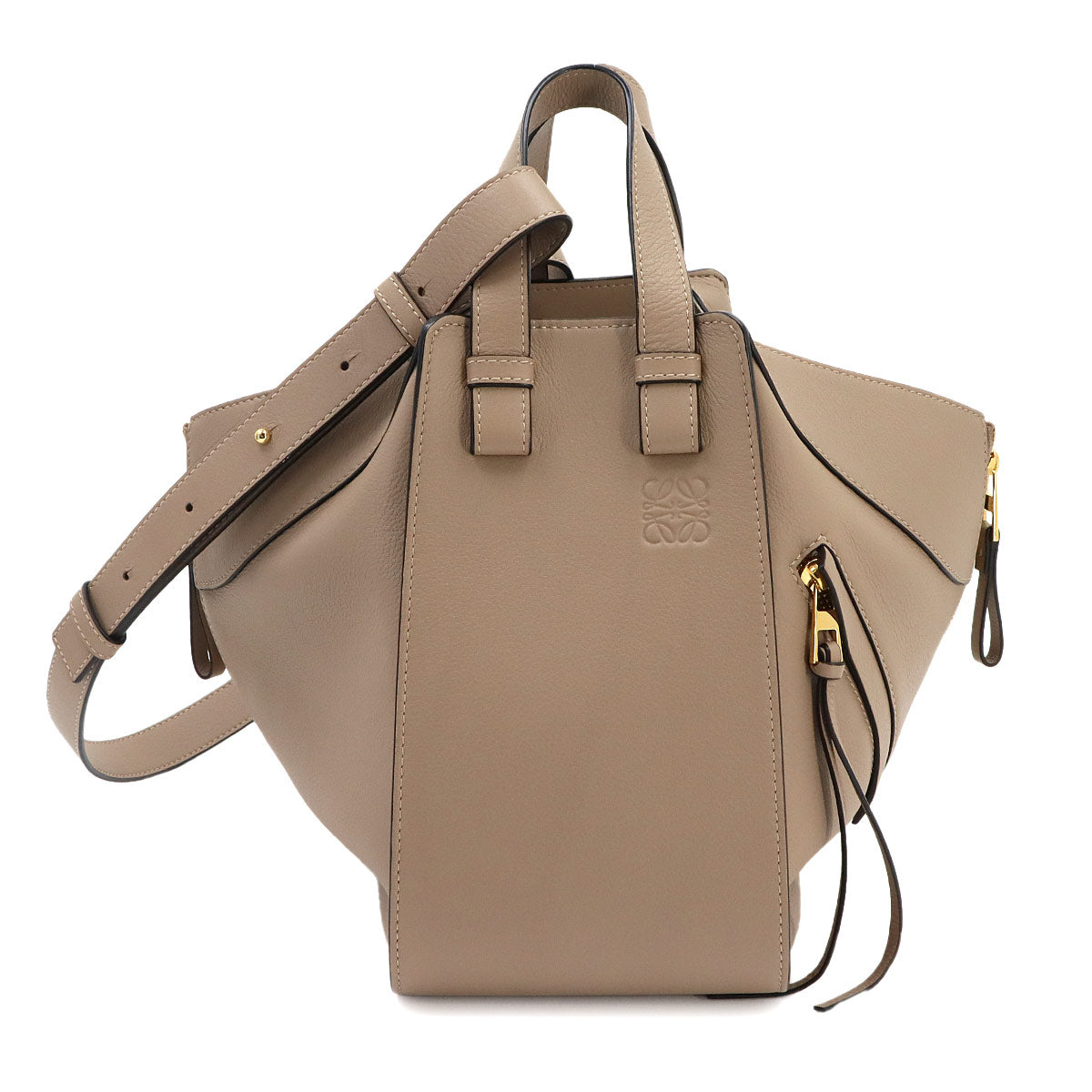 Hammock Small Hand Shoulder Bag Leather Sand Beige Purse