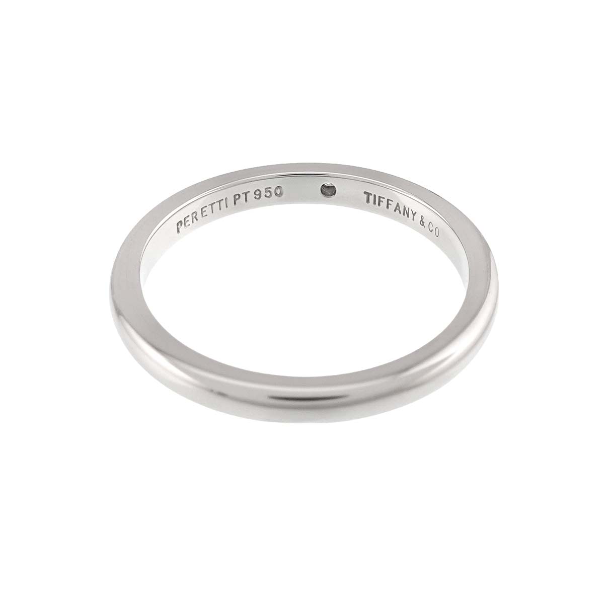 Stacking Band Ring Diamond 1P Pt Size8.25(US)