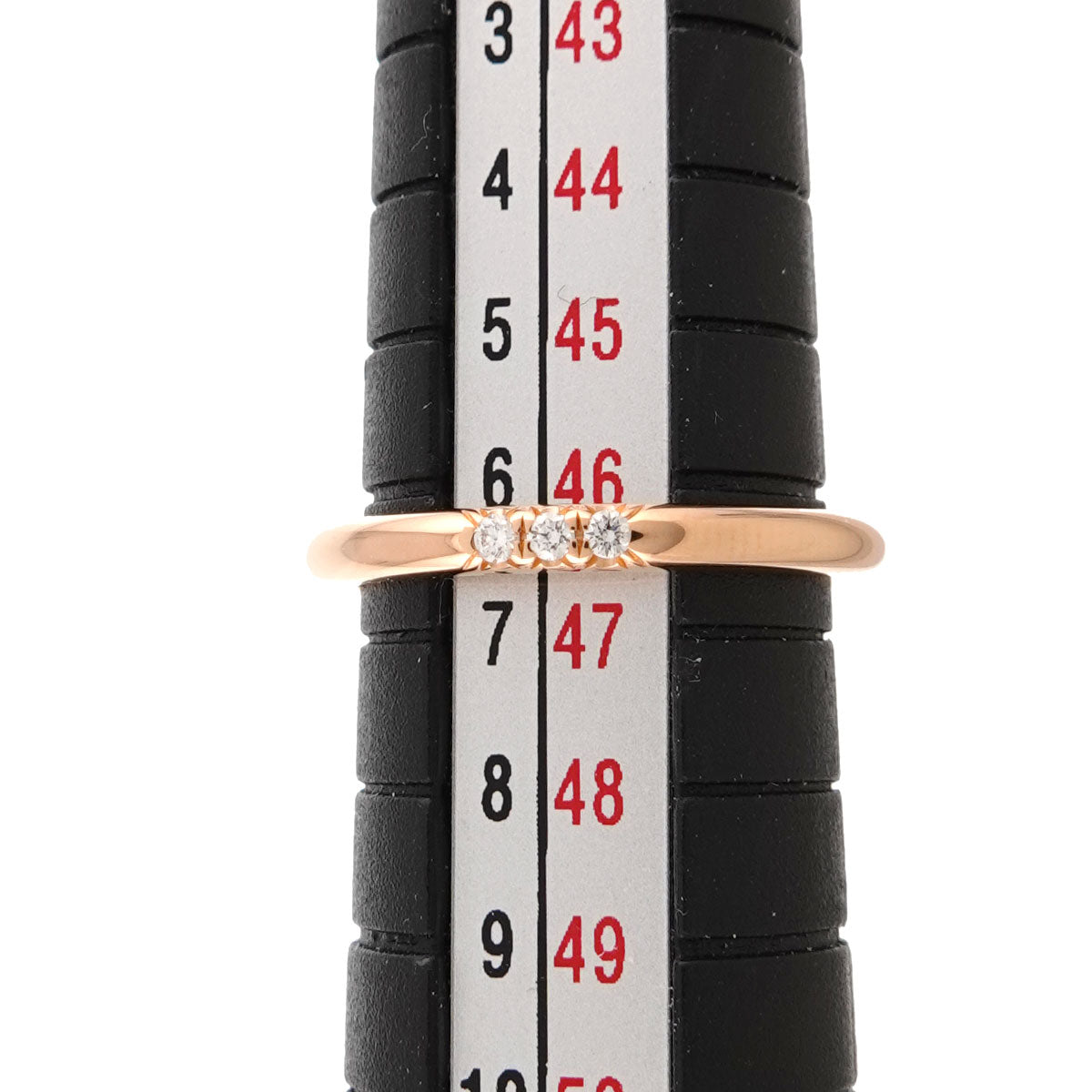 Diamond Ring 18K Pink Gold 750 Size3.75-4(US)