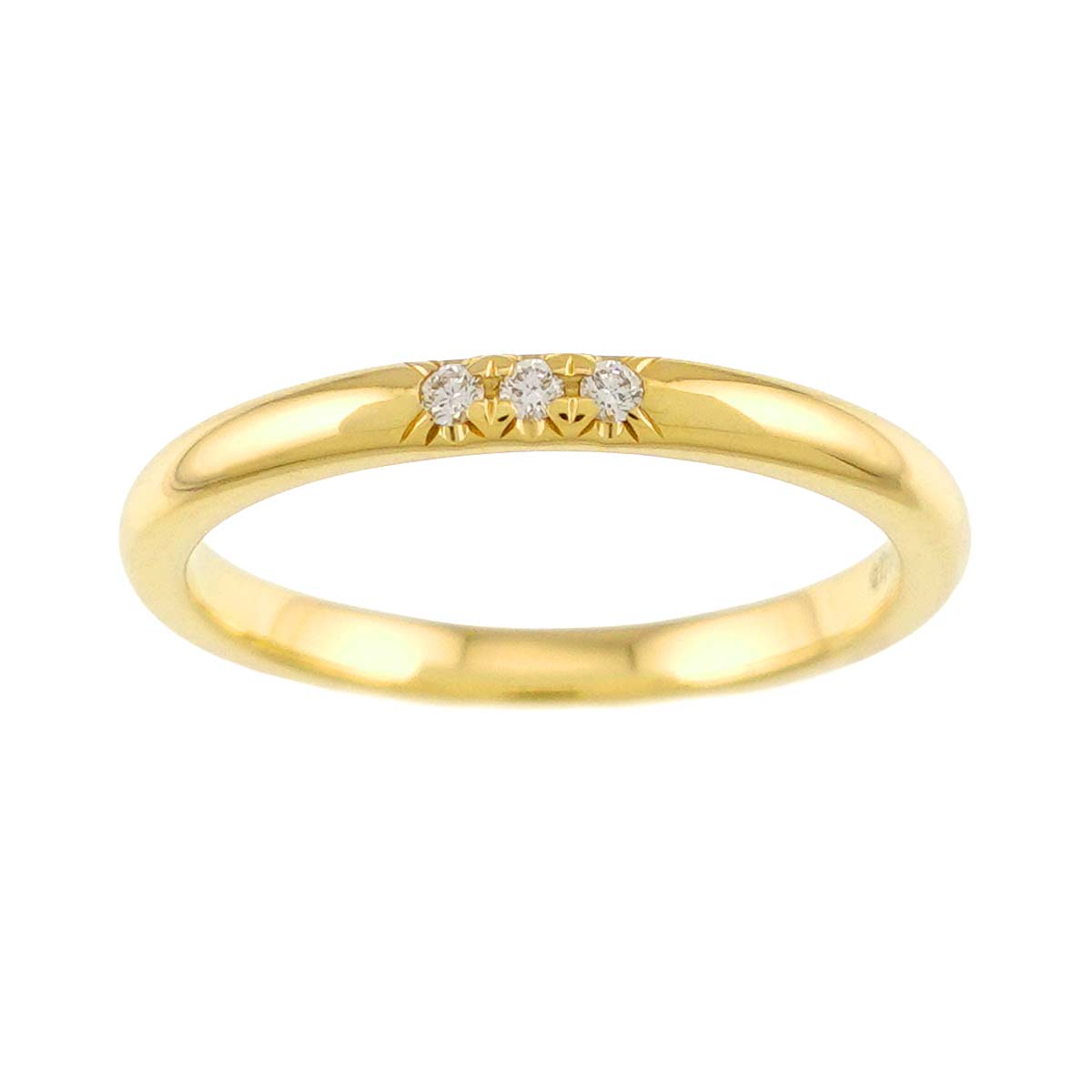 Forever Diamond 3P Ring 18K YG 750 size4.5(US)