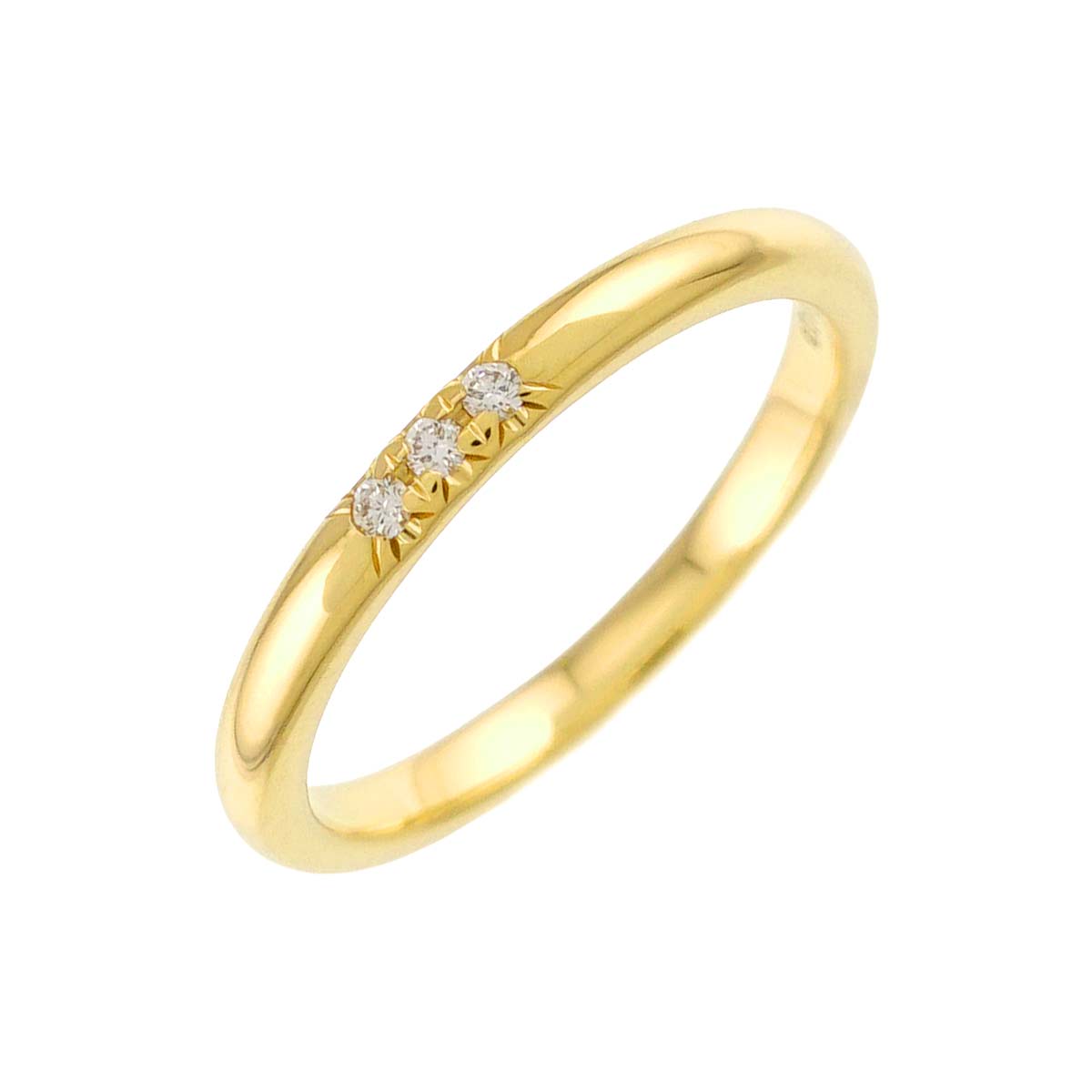 Forever Diamond 3P Ring 18K YG 750 size4.5(US)