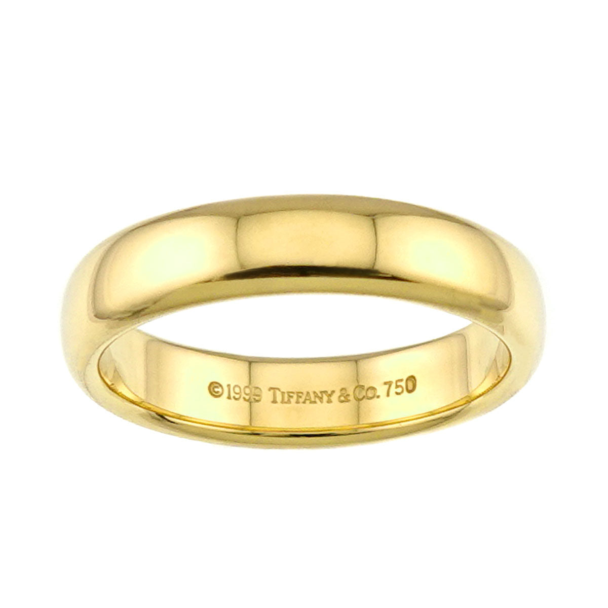 Forever Band Ring 18K Yellow Gold 750 Size 6.75(US)