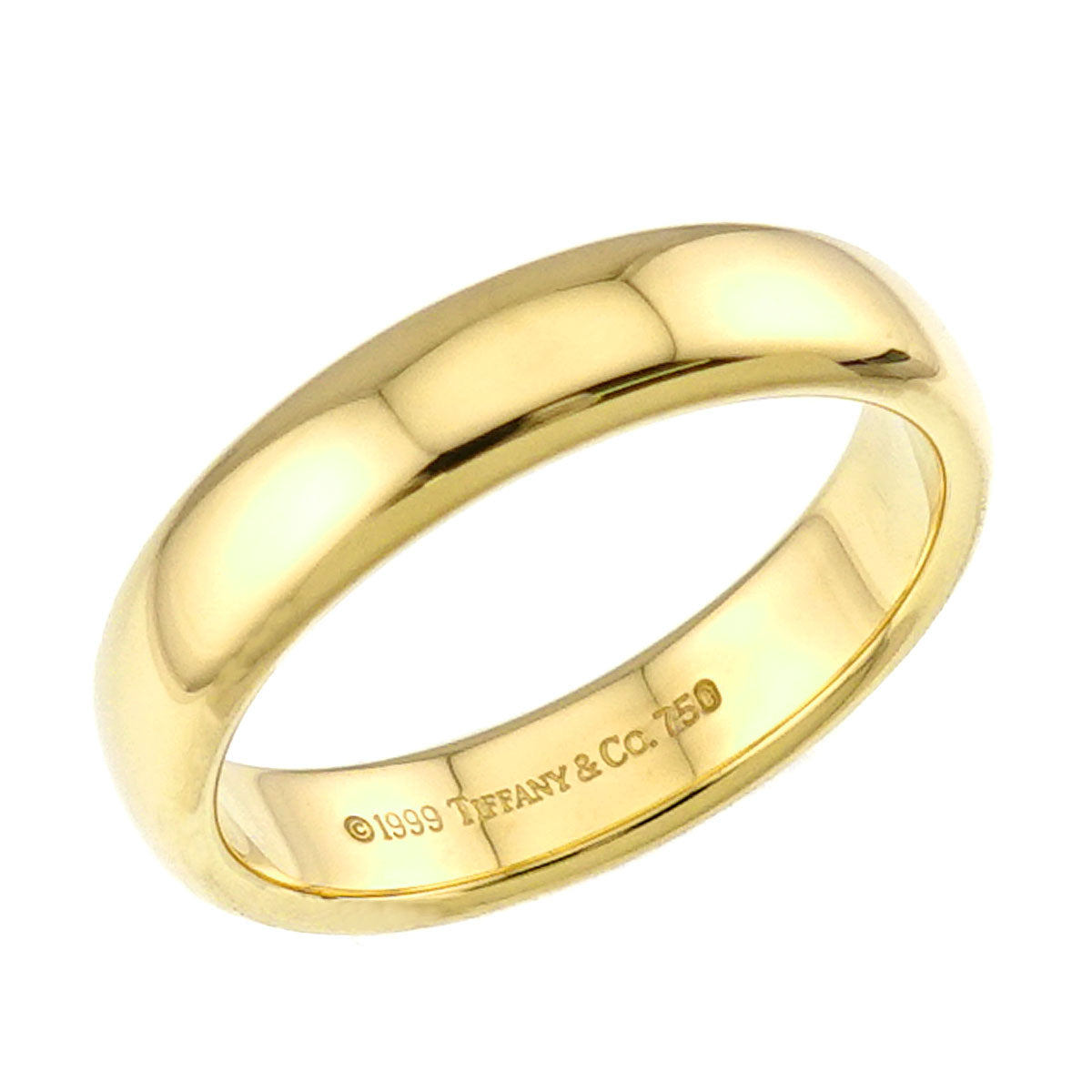 Forever Band Ring 18K Yellow Gold 750 Size 6.75(US)