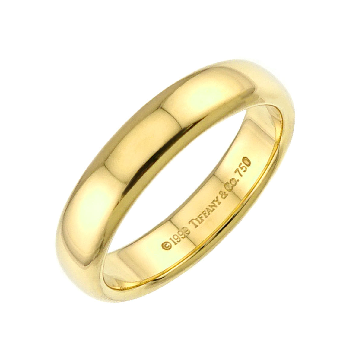 Forever Band Ring 18K Yellow Gold 750 Size 6.75(US)