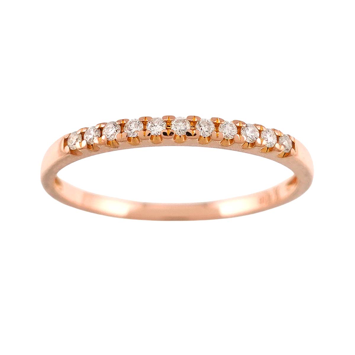 Diamond Ring 18K K18 PG 750 size5.5-5.75(US)