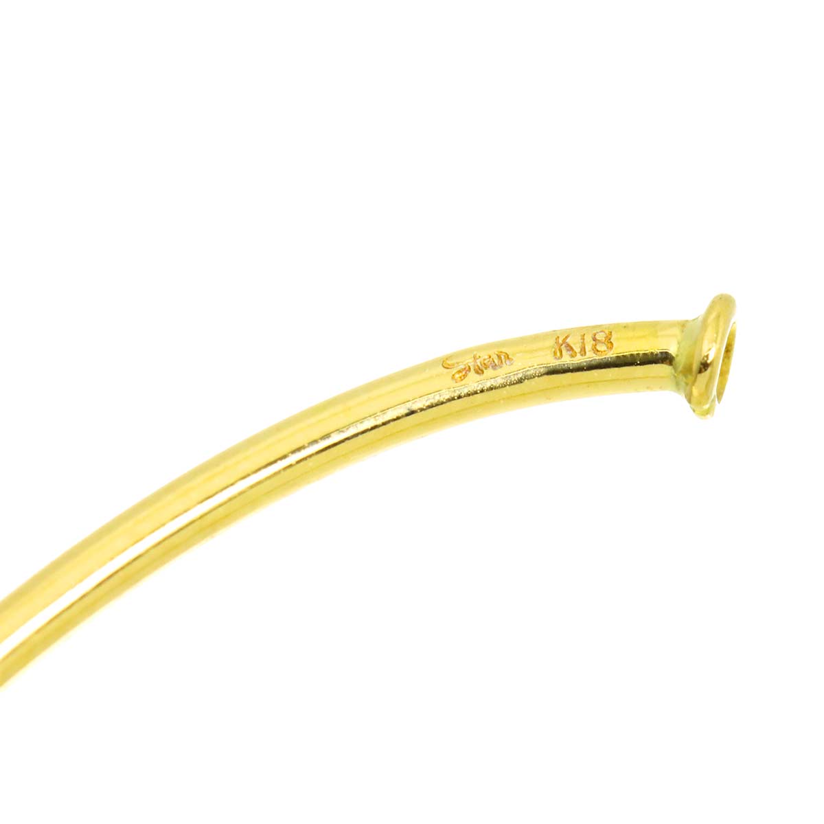 Heart Earring Pierced 18K Yellow Gold 750 One Piece only