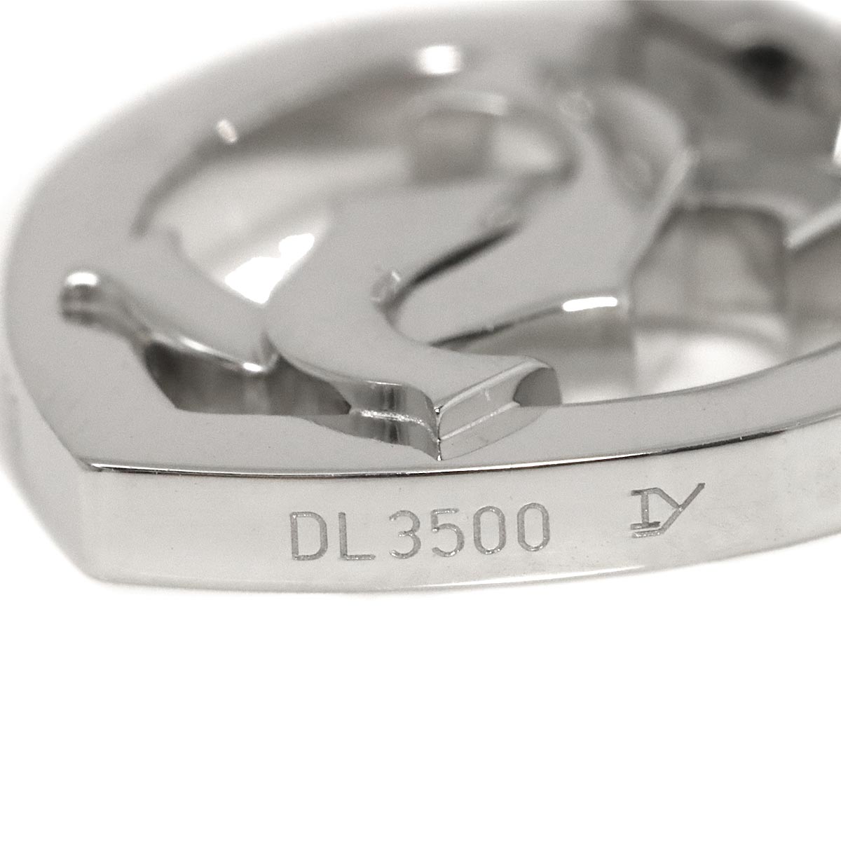 2C Heart Pendant Top Charm 18K White Gold 750