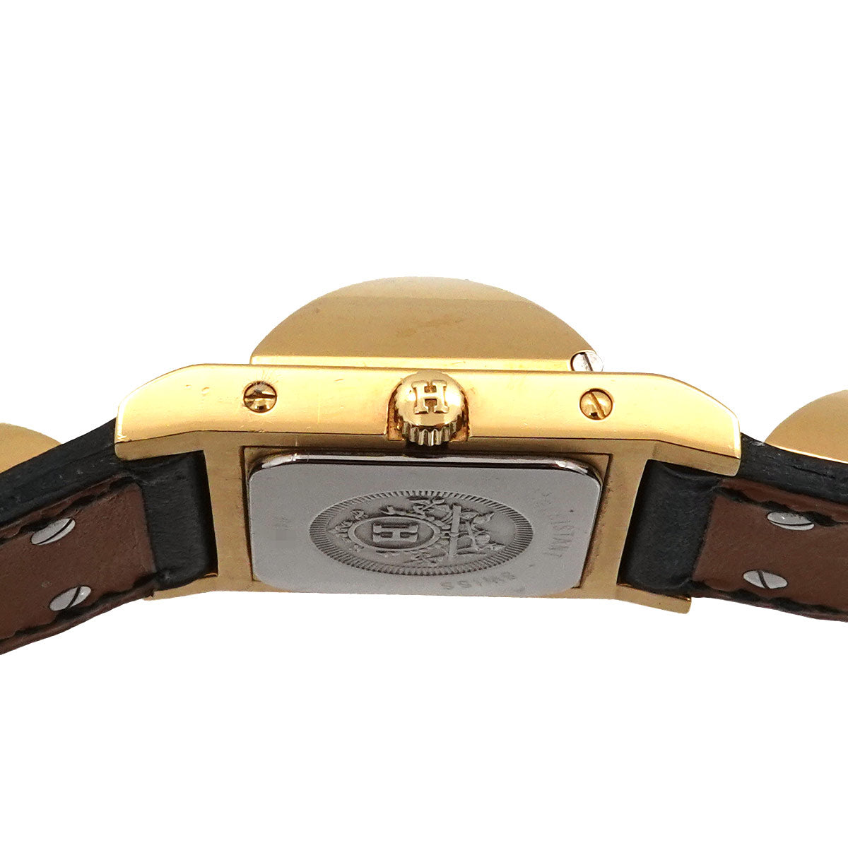 Medor Vintage pyramid Gold studs Quartz White Dial Ladies