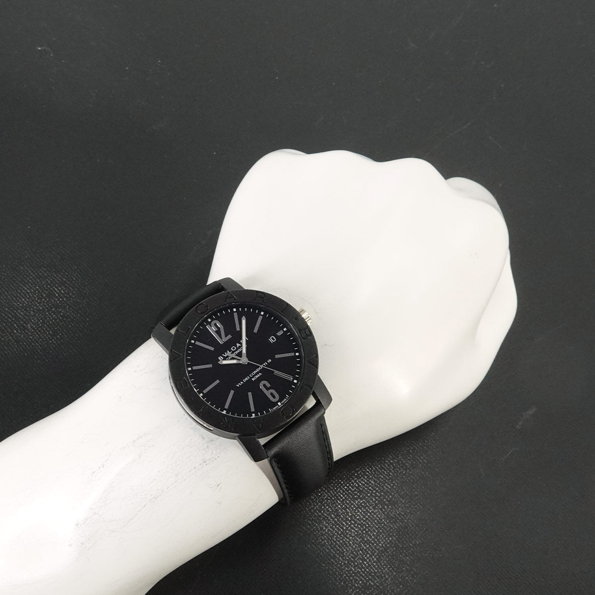 BVLGARIBVLGARI Carbon BB40CL Automatic Black Dial Mens Watch
