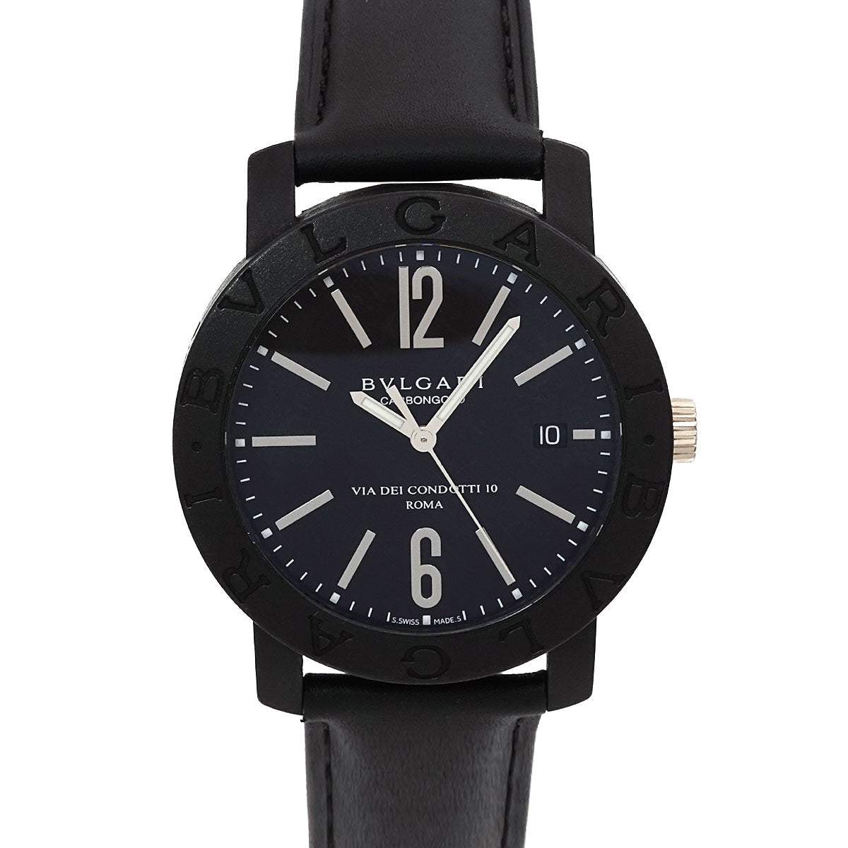 BVLGARIBVLGARI Carbon BB40CL Automatic Black Dial Mens Watch
