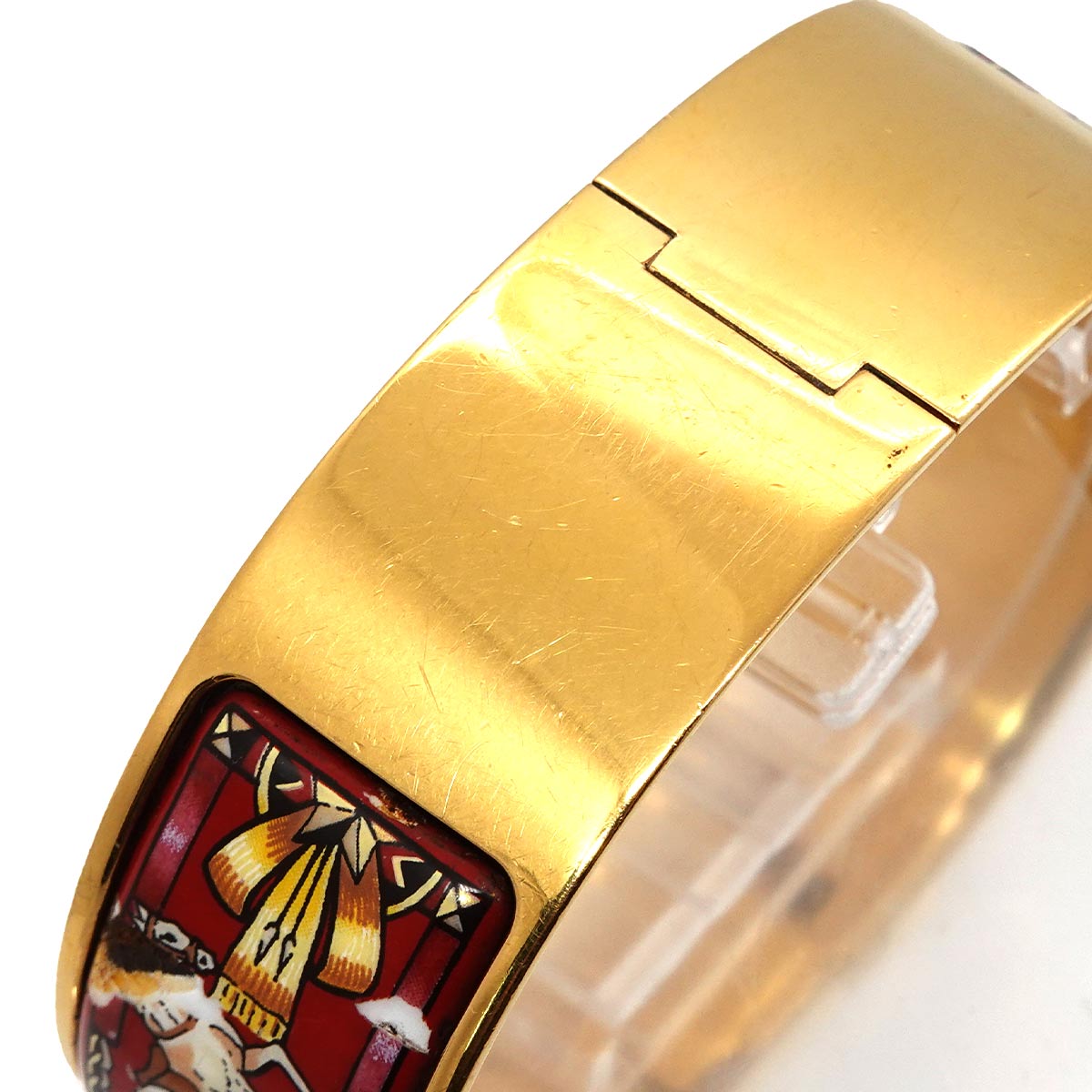Loquet LO1.201 Quartz Gold Dial Ladies Bngle Watch