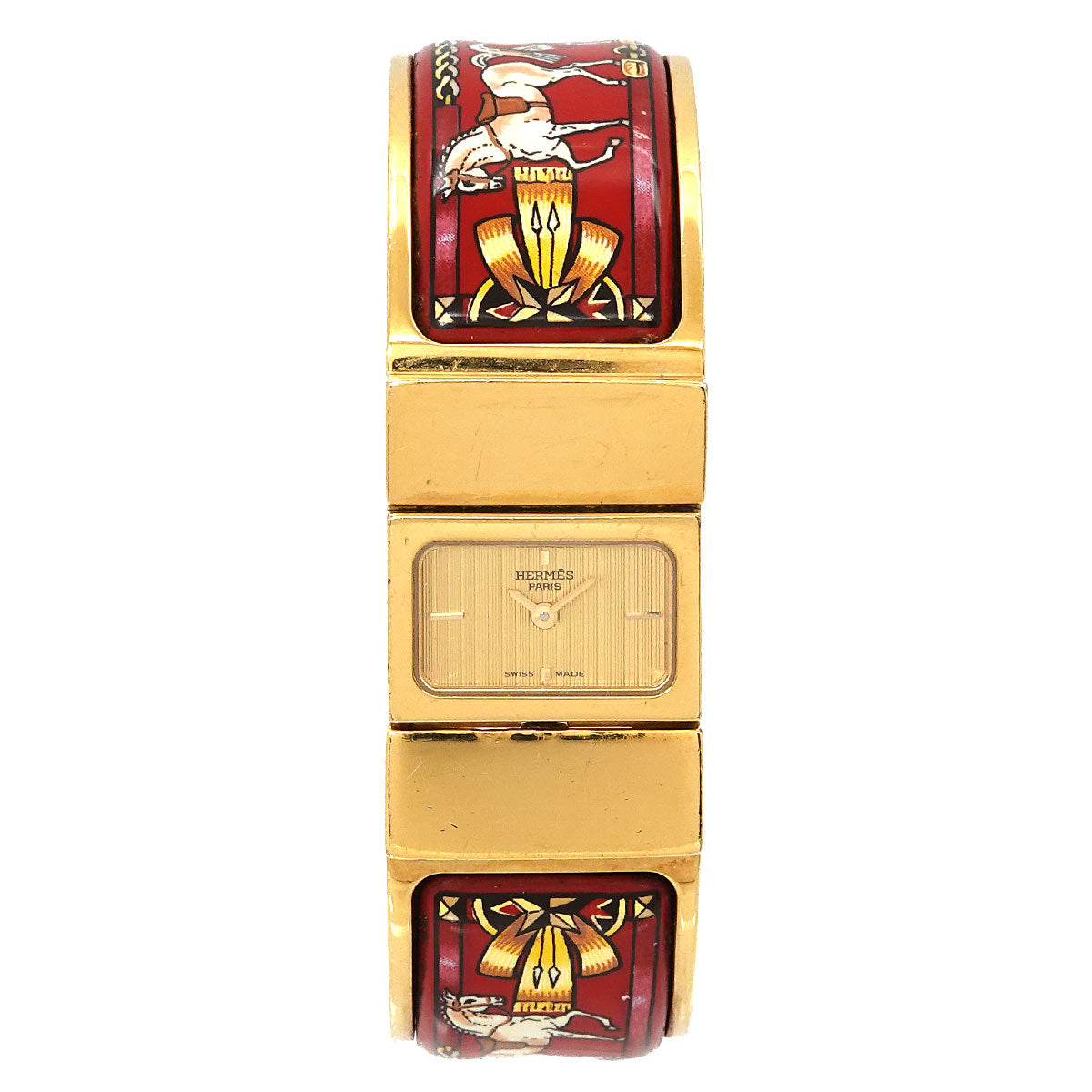 Loquet LO1.201 Quartz Gold Dial Ladies Bngle Watch