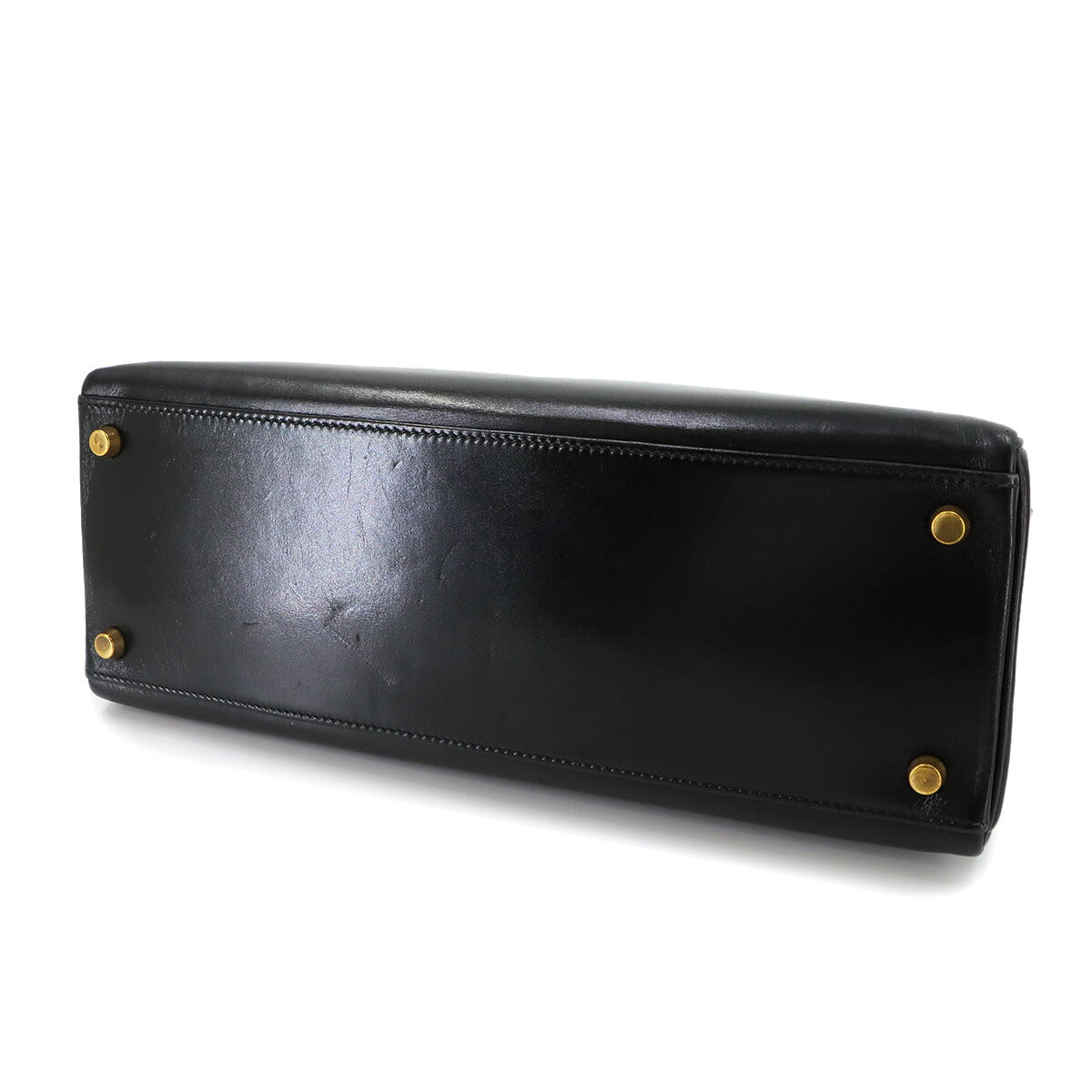 Kelly 32 Box calf Black Hand Shoulder Bag Vintage Purse
