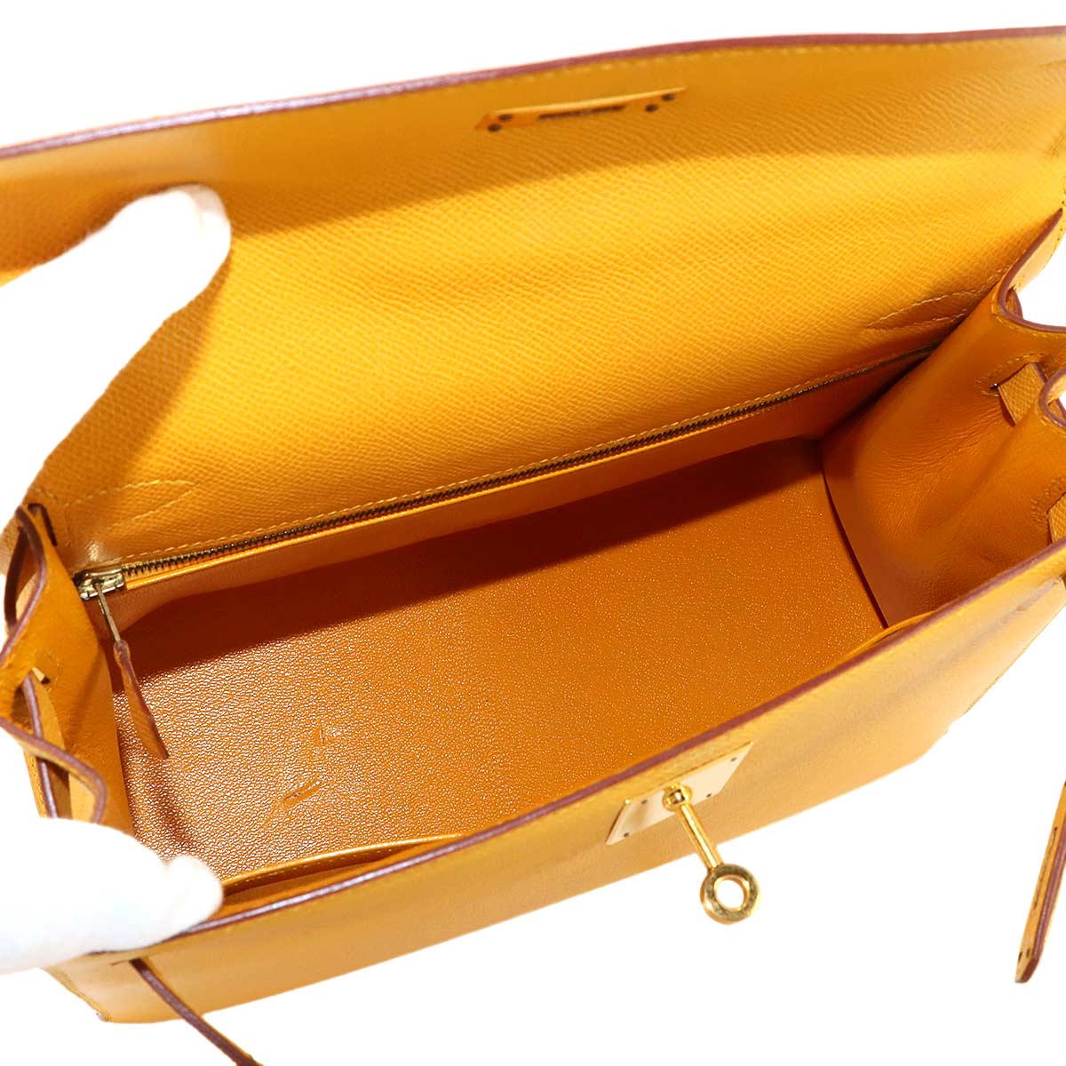 Kelly 28 Couchevel Epsom Jaune 2way Hand Shoulder Bag Purse