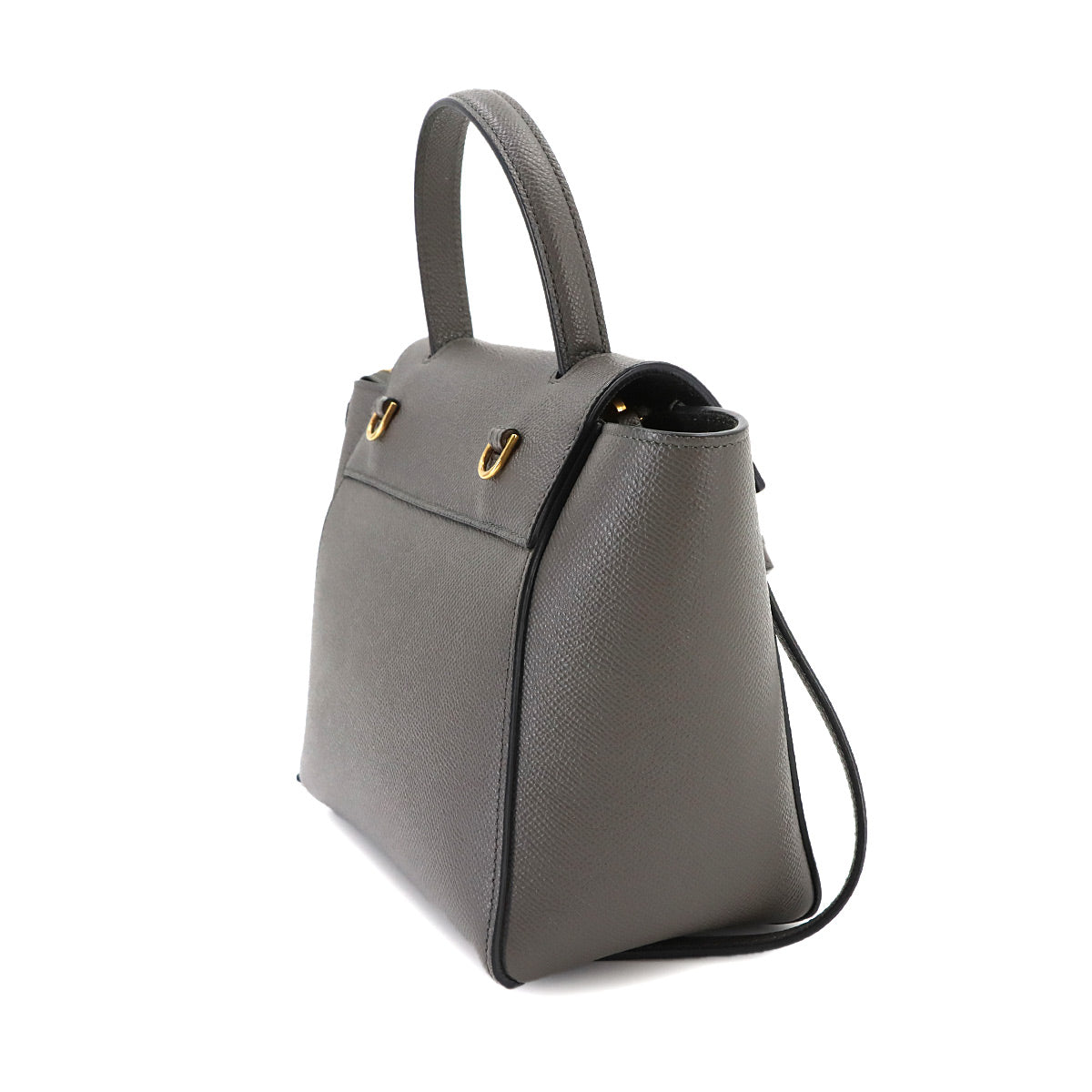 Belt Bag Nano 2way Hand Shoulder Bag Leather Gray 189003