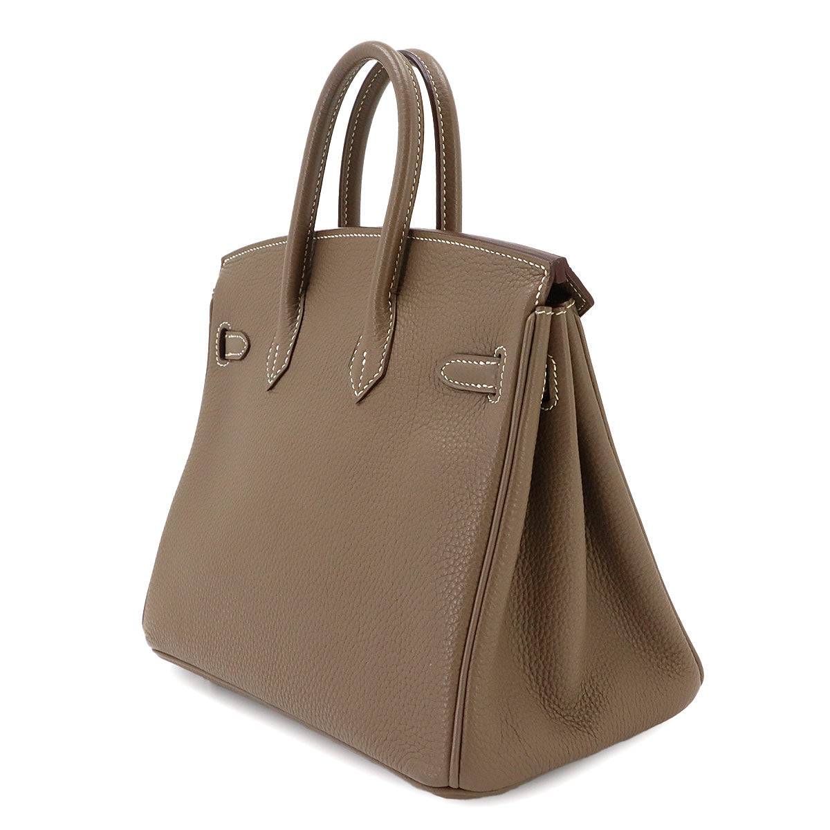 Birkin 25 Togo Leather Etoupe Hand Bag Purse