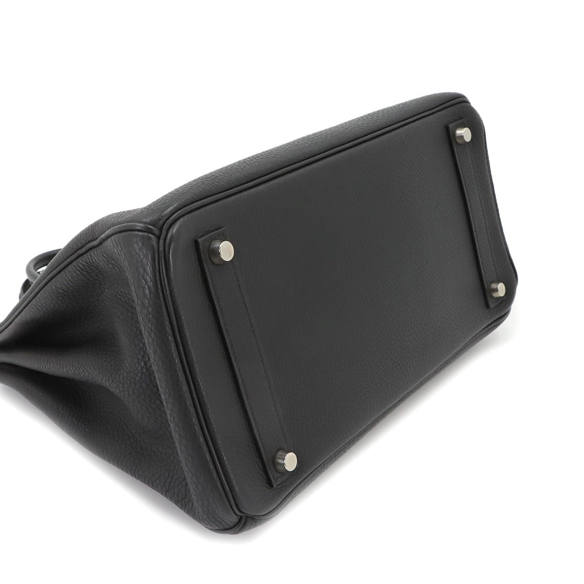 Haut a Courroies 32 Togo Black Hand Bag Purse