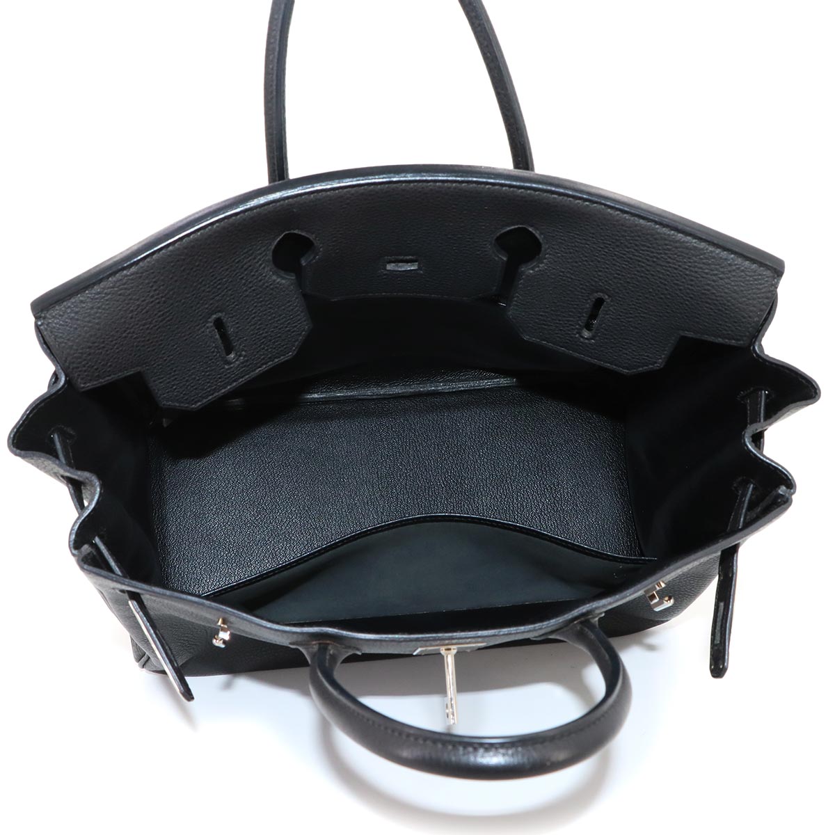 Haut a Courroies 32 Togo Black Hand Bag Purse