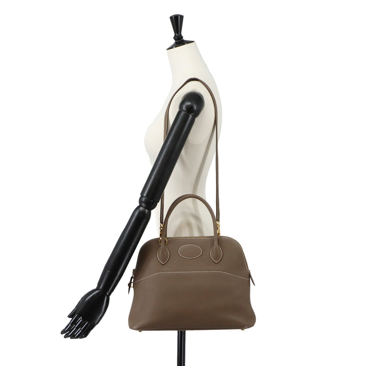 Bolide 31 Hand Shoulder Bag Taurillon Clemence Etoupe