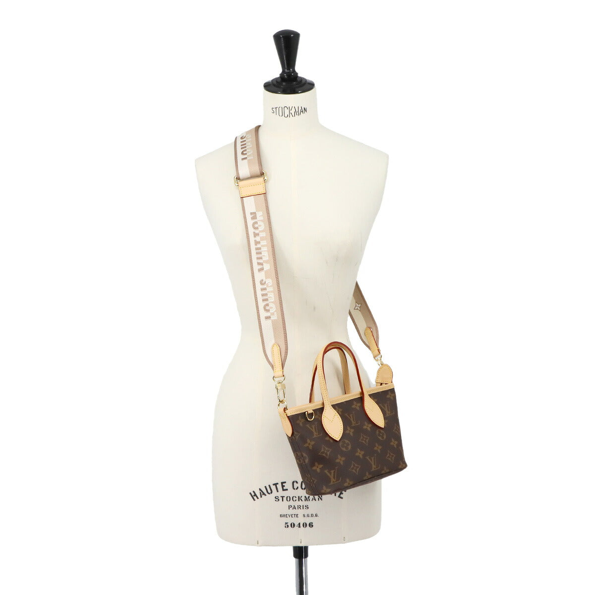 Monogram Neverfull BB Tote Shoulder Bag Brown M46705