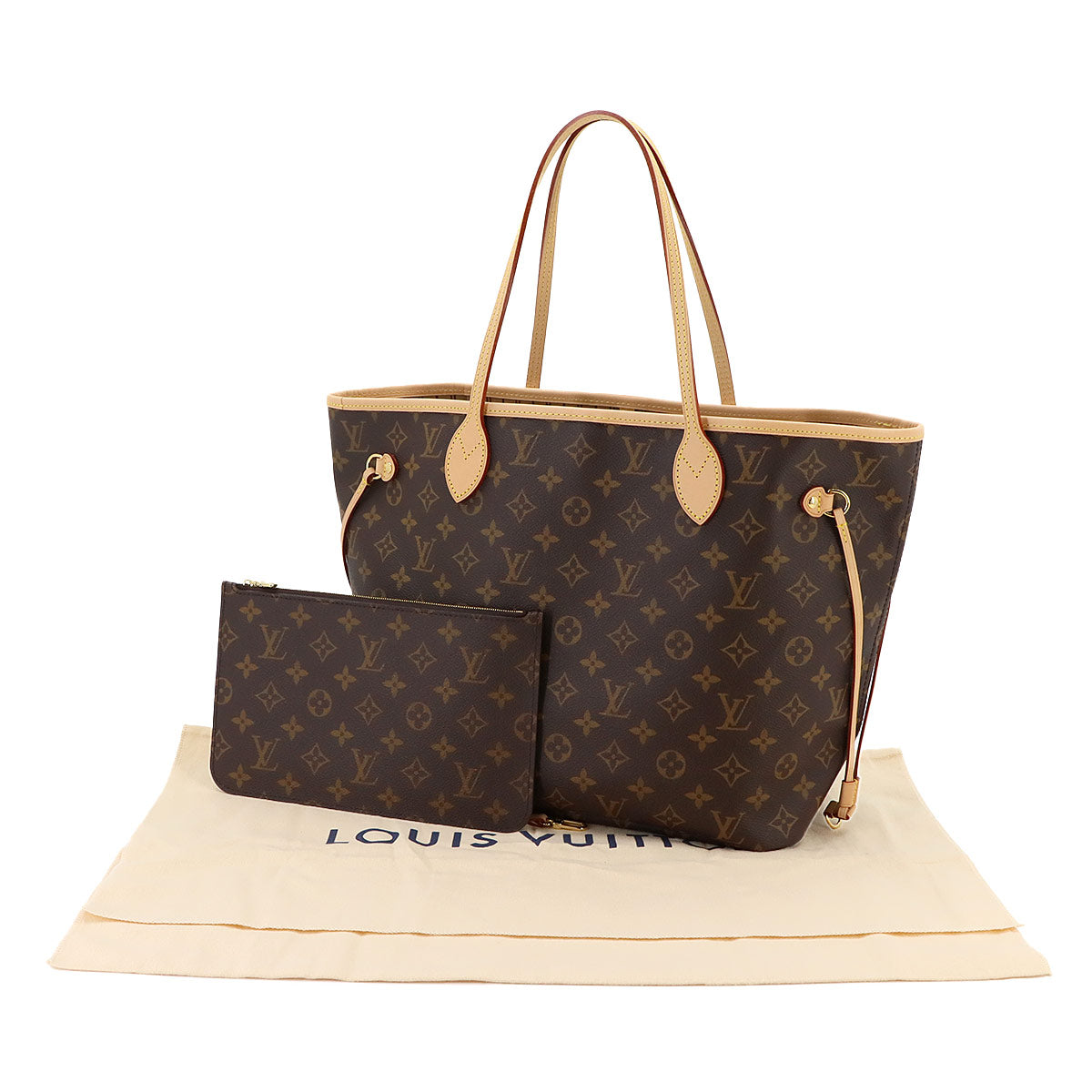 Monogram Neverfull MM Tote Bag Beige M46975 Purse