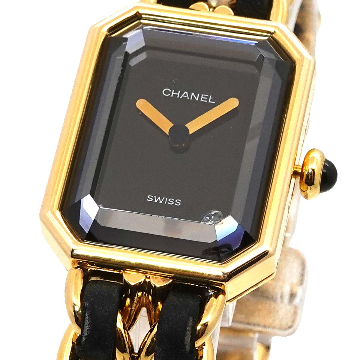 Premiere Size L H0001 Vintage Quartz Black Dial Ladies Watch