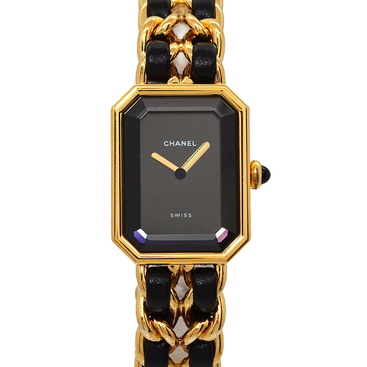 Premiere Size L H0001 Vintage Quartz Black Dial Ladies Watch