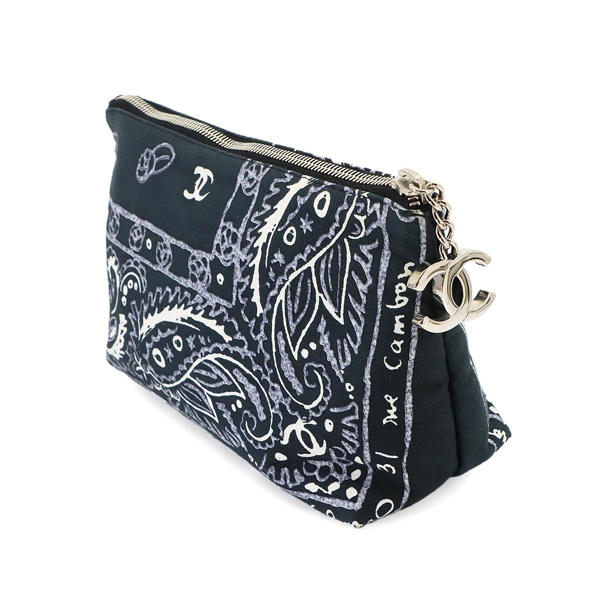 Coco Mark Pouch Canvas Black Purse