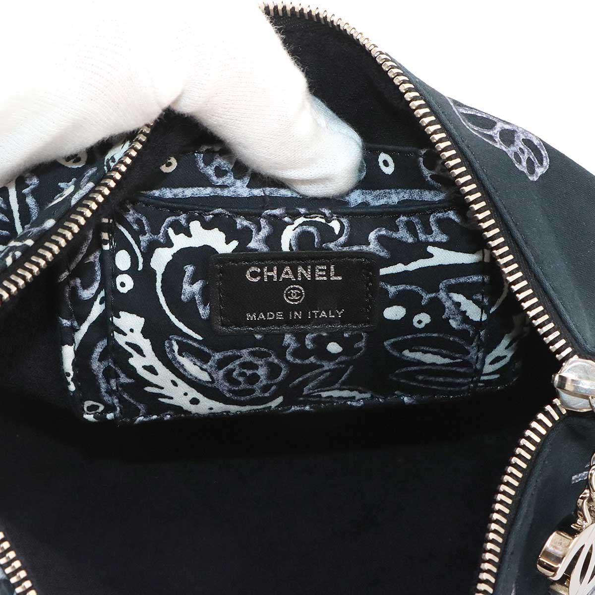 Coco Mark Pouch Canvas Black Purse