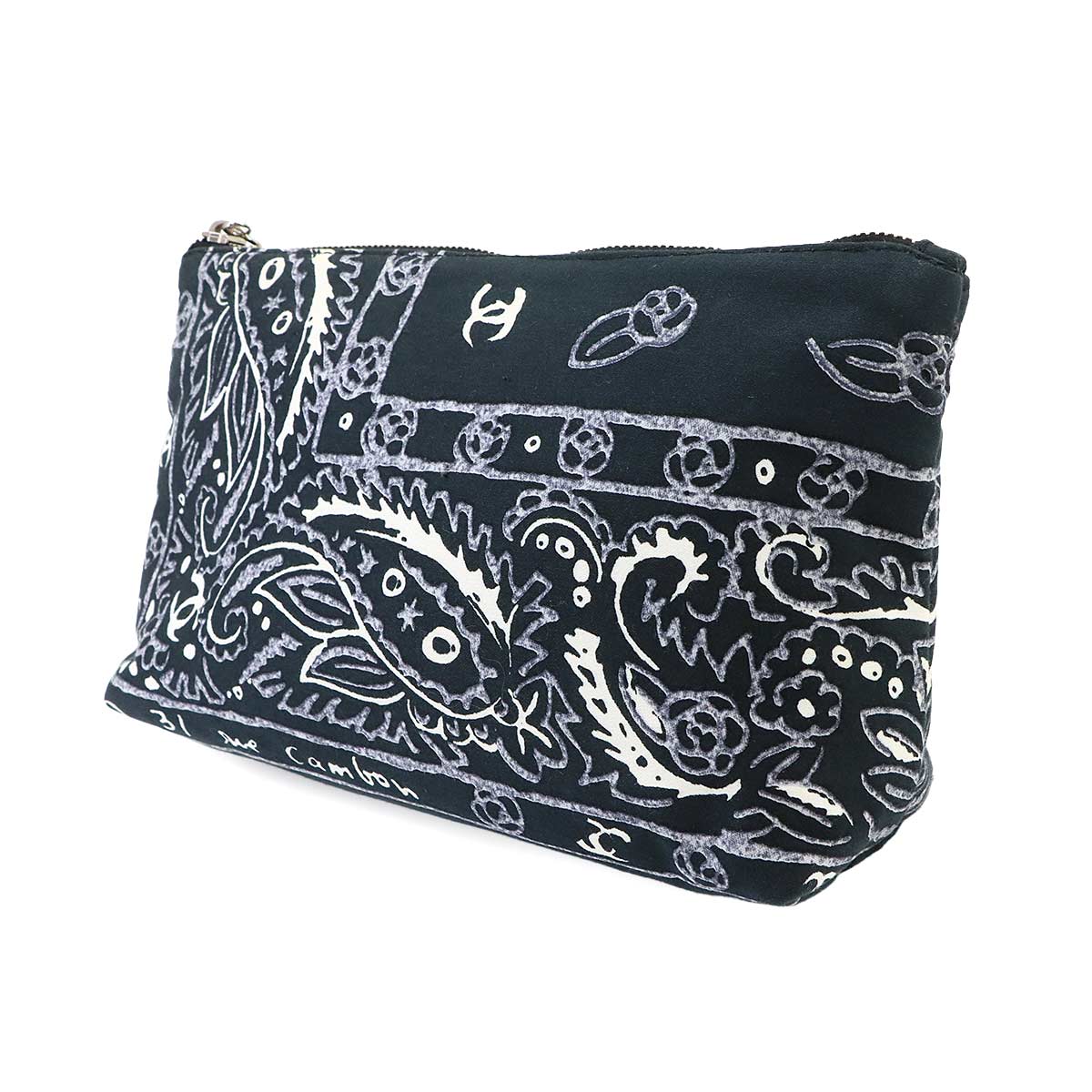 Coco Mark Pouch Canvas Black Purse