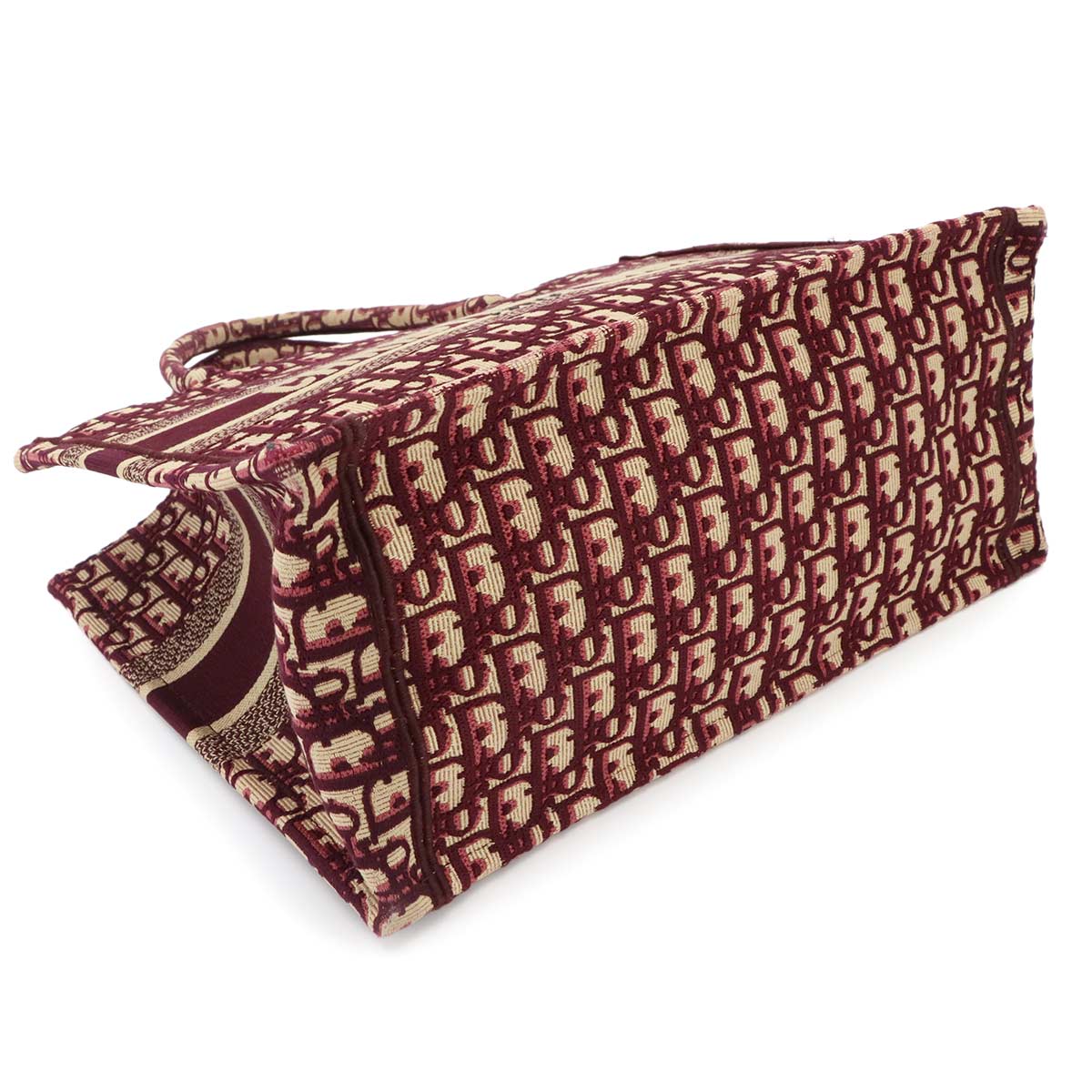 Oblique Book Tote Medium Bag Canvas Bordeaux M1296ZRIW