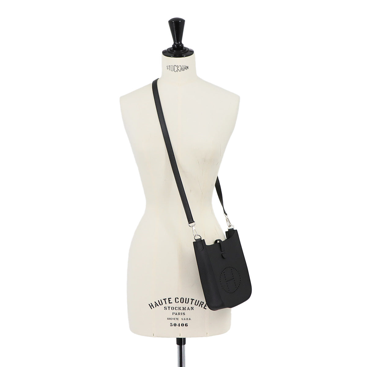 Evelyne Sellier 16 TPM Shoulder Bag Epsom Black Purse