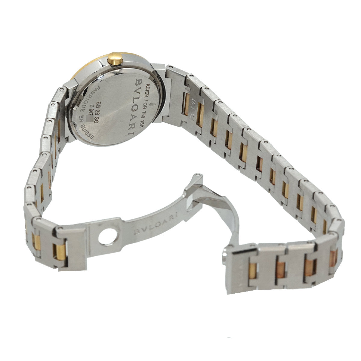 BVLGARIBVLGARI BB26SG Two Tones 750 YG Silver Dial Ladies
