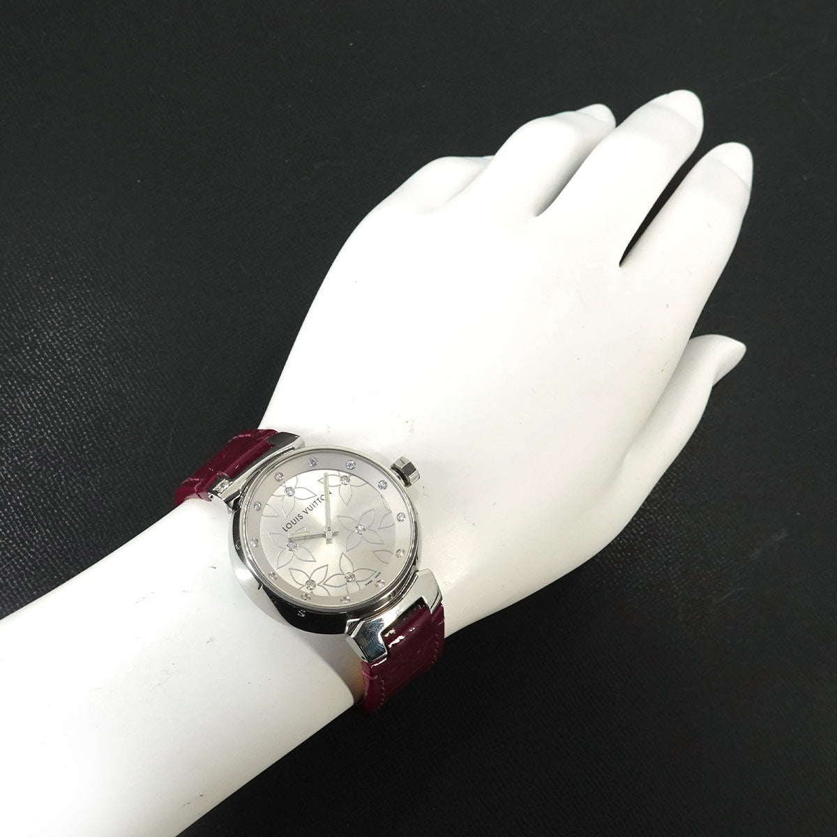 Tambour Q131F Diamond Silver Dial Quartz Ladies Watch
