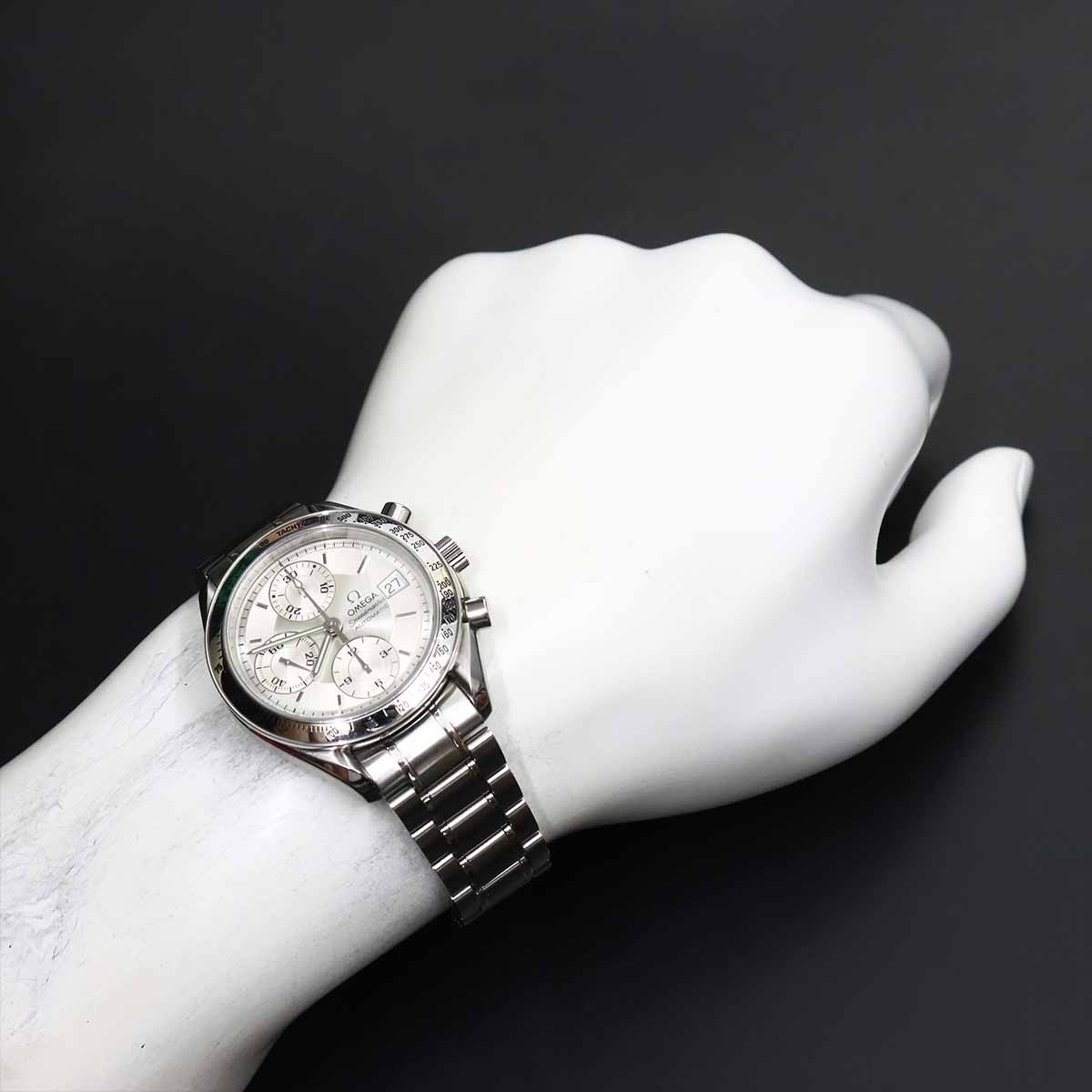 Speedmaster Date 3513 30 Chronograph Automatic Silver Dial Mens