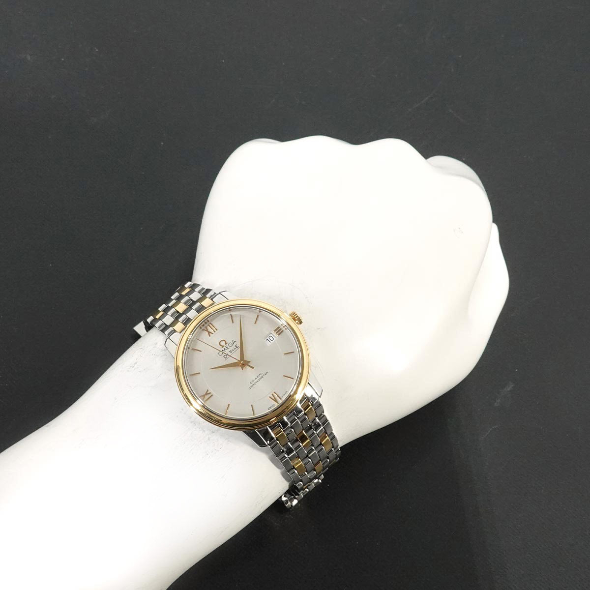 De Ville Prestige CO-AXIAL 424.20.37.20.02.001 YG Silver Dial