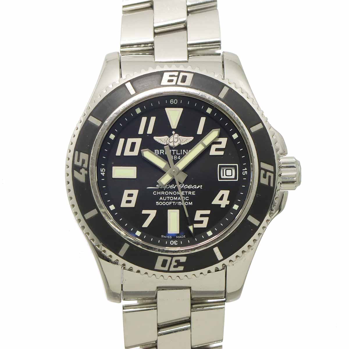 Super Ocean 42 A17364 Date Automatic Black Dial Mens Watch