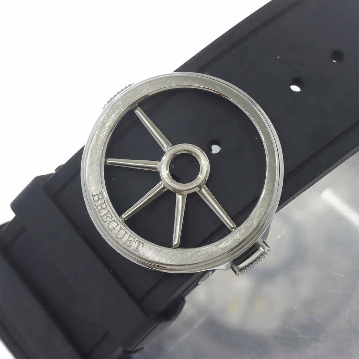BREGUET Marine Chronograph 5527TI Date Gray Dial Automatic Mens Watch