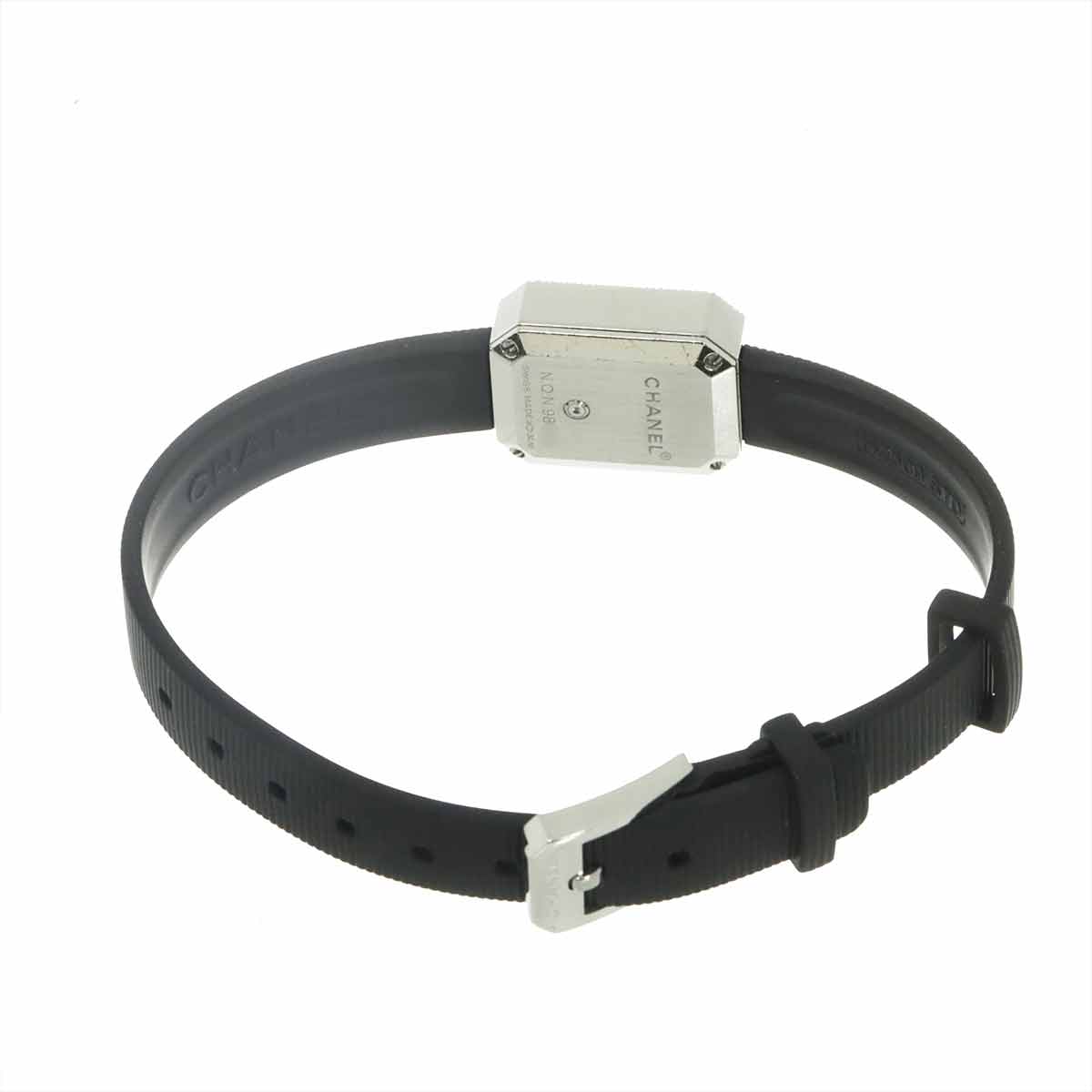 Premiere H2434 Bezel Diamond 4P Rubber Belt Black Dial Ladies